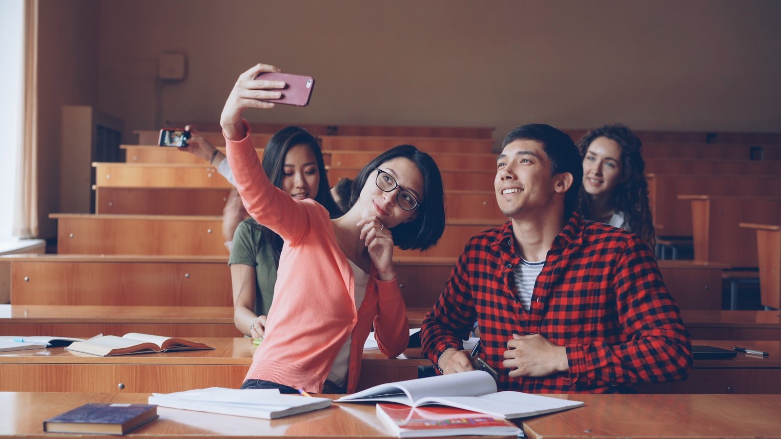International students in a university lecture hall in Malaysia
